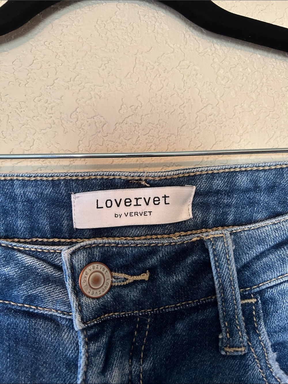 Lovervet by VERVET Wide Leg Cropped Jeans Women’s Size 28 Raw Hem Stretch - Picture 7 of 10